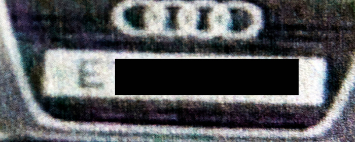 Close-up of the registration mark from the only piece of evidence available to VARS Technology