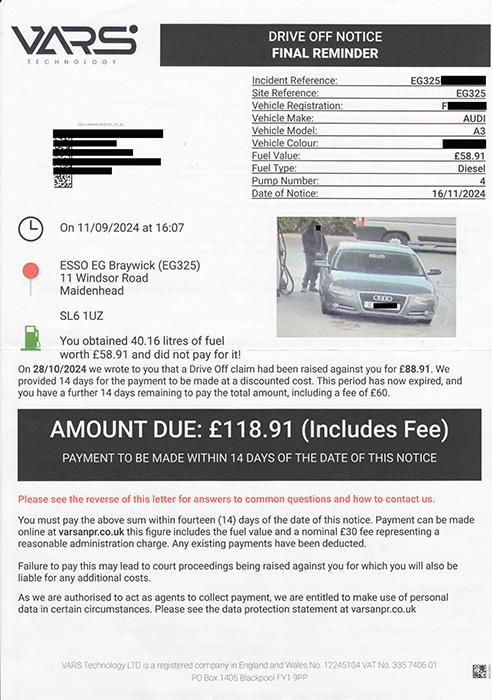 The second demand letter sent to SV by VARS Technology